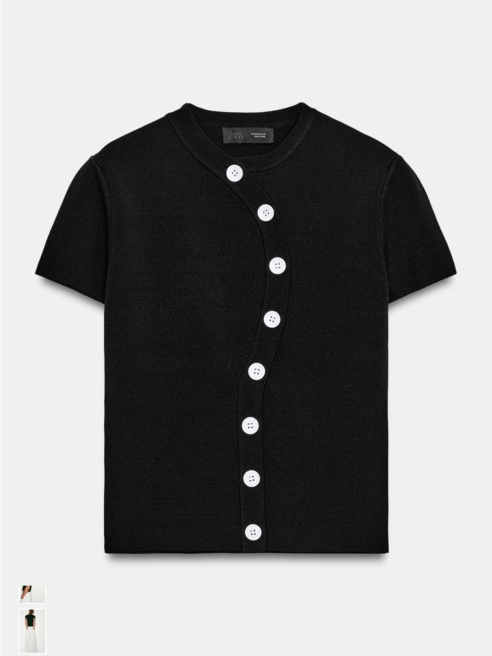 ZARA ASYMMETRIC CLOSURE KNIT TOP